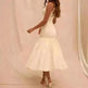 Summer Round Neck Sleeveless Solid Color Pleating Slim Fit Dress - EX-STOCK CANADA