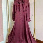 Satin Abaya Dress for Beautiful Muslim Arab Dubai Turkey Middle Eastern Women Party Abaya - EX-STOCK Canada
