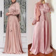 Satin Abaya Dress for Beautiful Muslim Arab Dubai Turkey Middle Eastern Women Party Abaya - EX-STOCK Canada