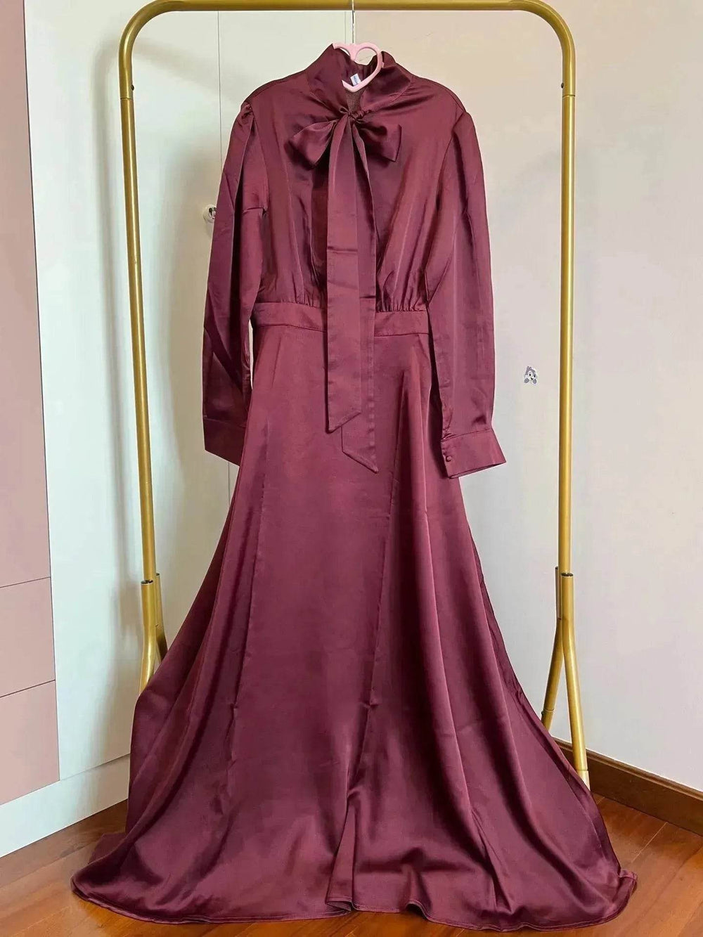 Satin Abaya Dress for Beautiful Muslim Arab Dubai Turkey Middle Eastern Women Party Abaya - EX-STOCK Canada