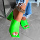 Summer Spring Plain Thick High Heel Slide Slippers Sandals. - EX-STOCK Canada