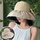 Summer Straw Sunhat With Large Brim And Big Bow Anti-UV Fisherman Hat Outdoor Sunshade And Face Protection Hat - EX-STOCK Canada