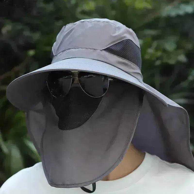 Summer Sunhat Men's Sun Protection Hat With Shawl And Neck Protection Design Breathable Anti-UV And Insect-proof Hiking Fishing Hat Outdoor - EX-STOCK Canada