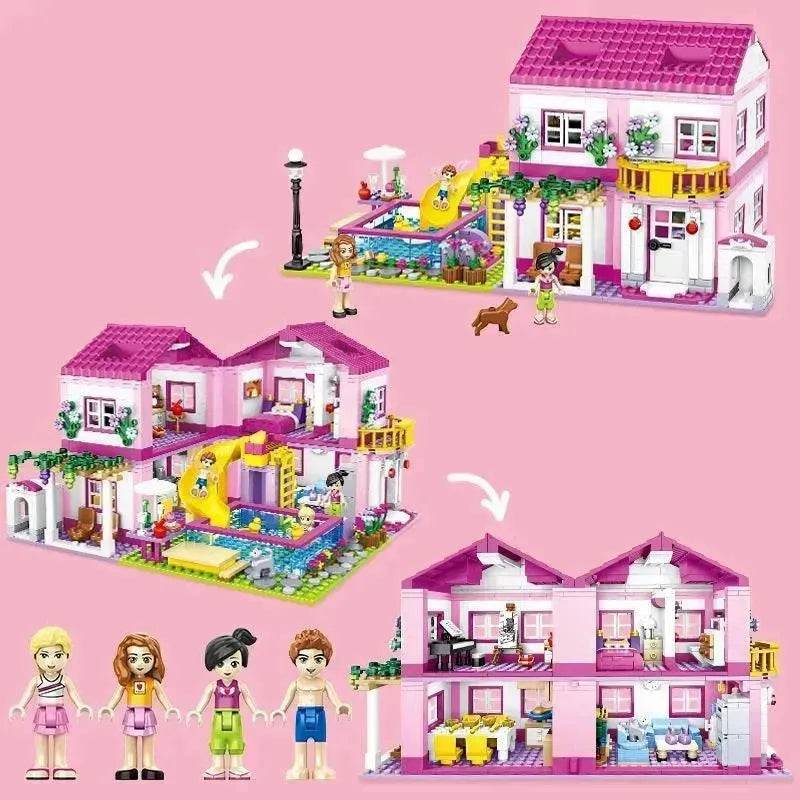 Summer Villa Play House Children's Educational Building Blocks Toys - EX-STOCK Canada