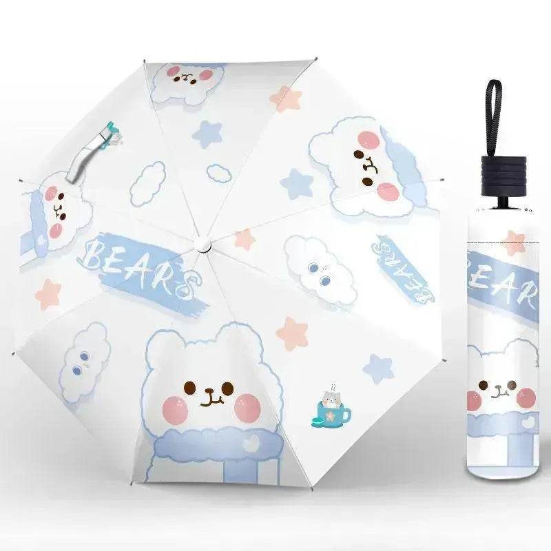 Sun Umbrella Umbrella Dual-Use Cute Lightweight Automatic Folding Umbrella - EX-STOCK Canada