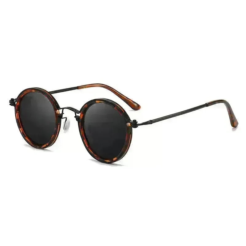 Sunscreen Retro Style Round Frame Metal Sunglasses - EX-STOCK CANADA