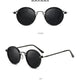 Sunscreen Retro Style Round Frame Metal Sunglasses - EX-STOCK CANADA