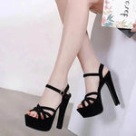 Super High Heel Block Heel Platform Sandals - EX-STOCK Canada