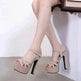Super High Heel Block Heel Platform Sandals - EX-STOCK Canada