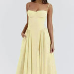 Suspender Dress Summer Elegant Low-cut Slim Backless Sling Dress For Women Clothing Party Evening - EX-STOCK CANADA
