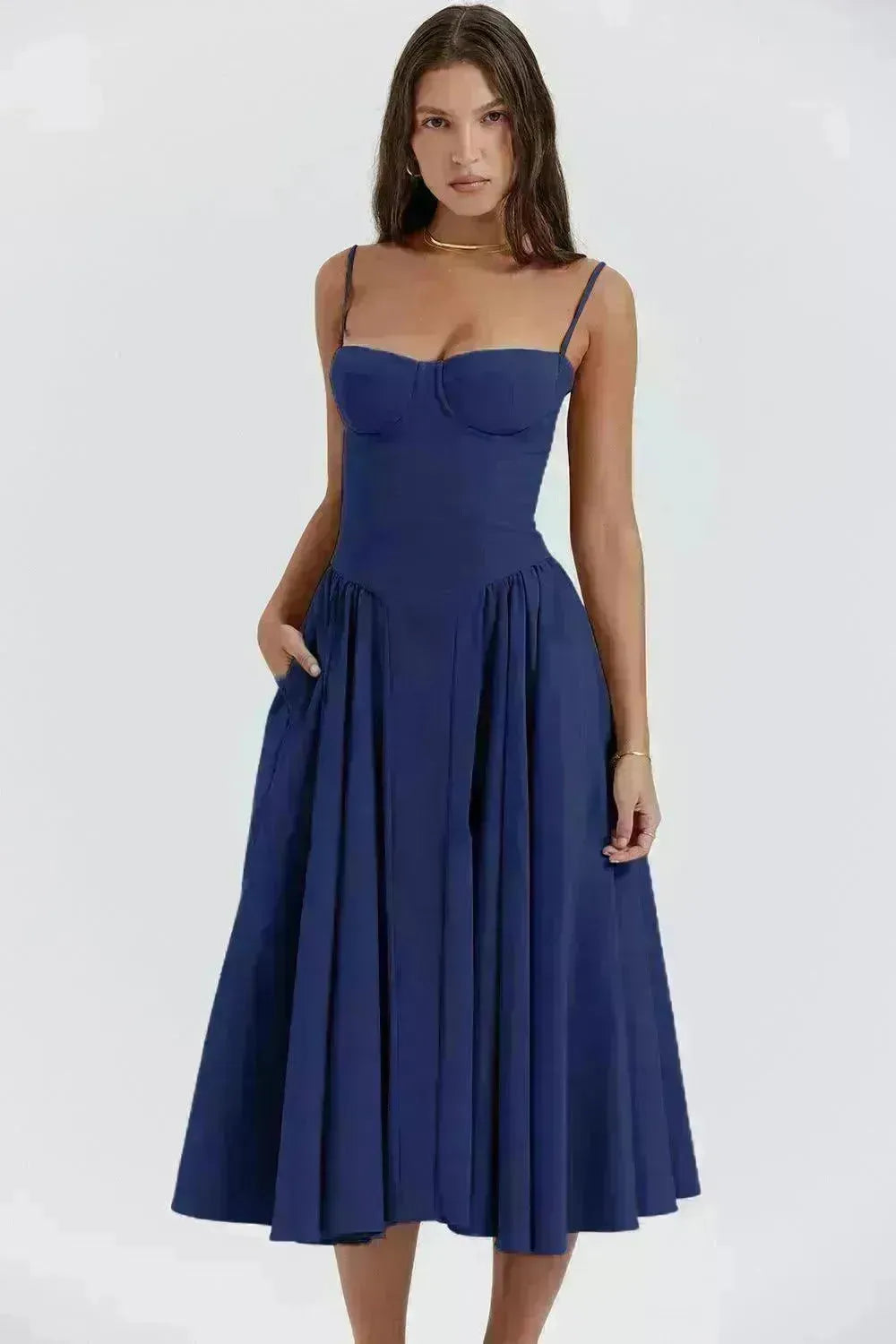 Suspender Dress Summer Elegant Low-cut Slim Backless Sling Dress For Women Clothing Party Evening - EX-STOCK CANADA
