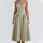 Suspender Dress Summer Elegant Low-cut Slim Backless Sling Dress For Women Clothing Party Evening - EX-STOCK CANADA