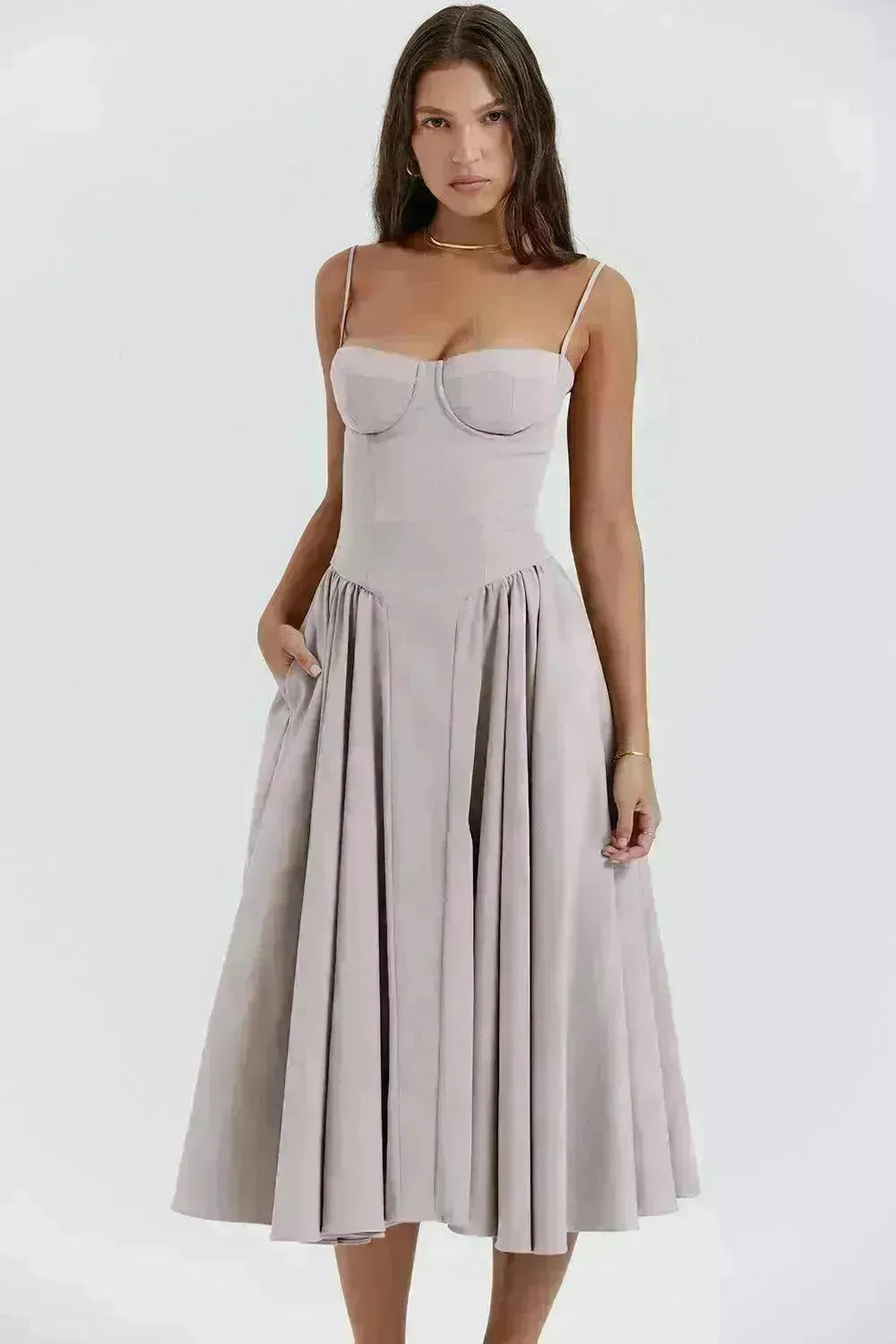 Suspender Dress Summer Elegant Low-cut Slim Backless Sling Dress For Women Clothing Party Evening - EX-STOCK CANADA