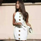 Sweet Sleeveless Backless Dress With Rose Button Design Summer Street Fashion Mini Dresses Women - EX-STOCK CANADA