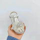 Sweet Western Style Mermaid Tail Bowknot Baby Hollow Out Bird's Nest Sandal - EX-STOCK Canada