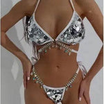 Swimsuit Sequined Costume Charming Backless Party Bikini - EX-STOCK Canada