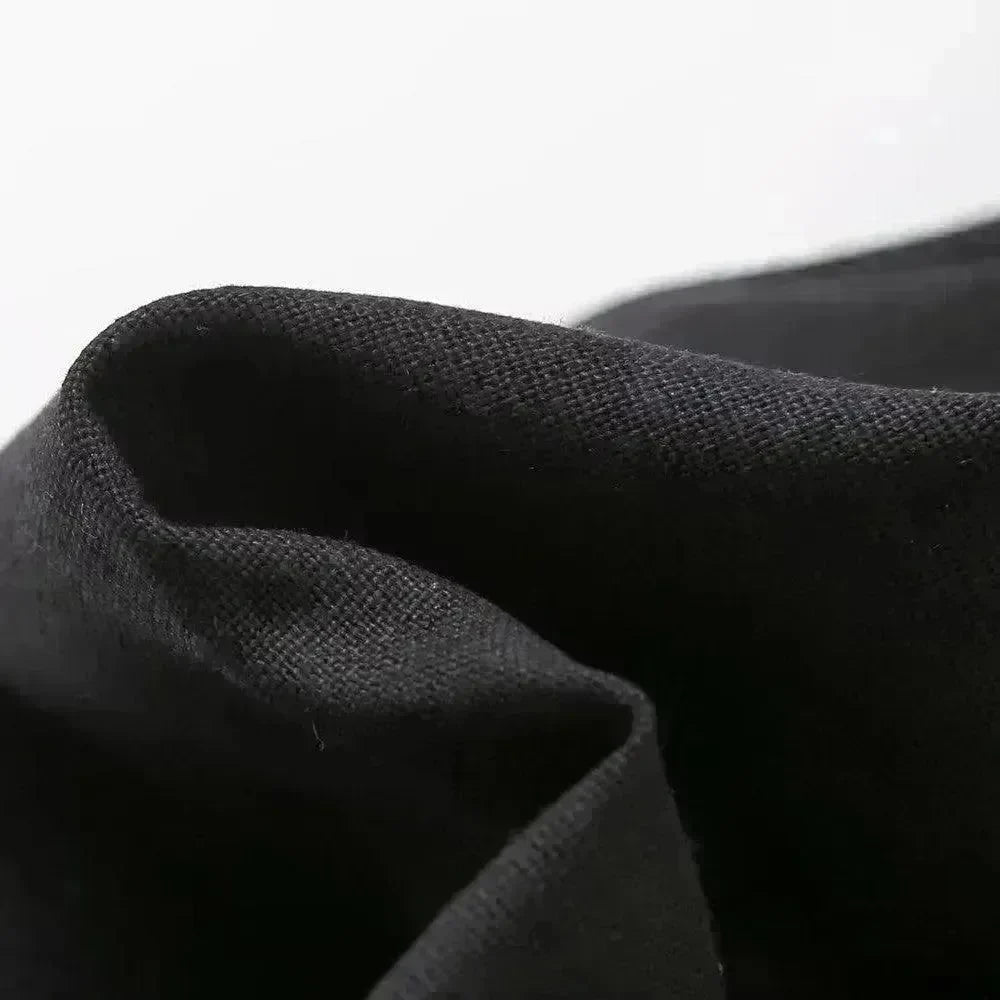 Tassel Hangings Collar Linen Dress - EX-STOCK CANADA