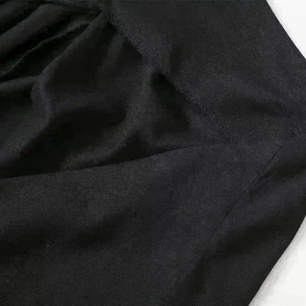 Tassel Hangings Collar Linen Dress - EX-STOCK CANADA