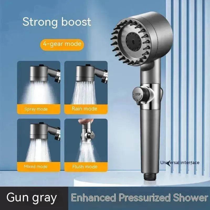 The Third Gear Adjustable Strong Supercharged Shower Head Household Bath Shower Hose Shower Head - EX-STOCK Canada