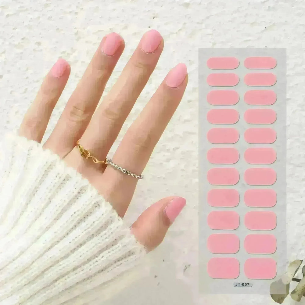 Thermal Semi-curing Nail Beauty Full Stickers Phototherapy Gel Semi Cured Gel Nail Sticker - EX-STOCK CANADA
