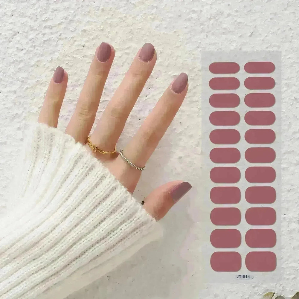 Thermal Semi-curing Nail Beauty Full Stickers Phototherapy Gel Semi Cured Gel Nail Sticker - EX-STOCK CANADA