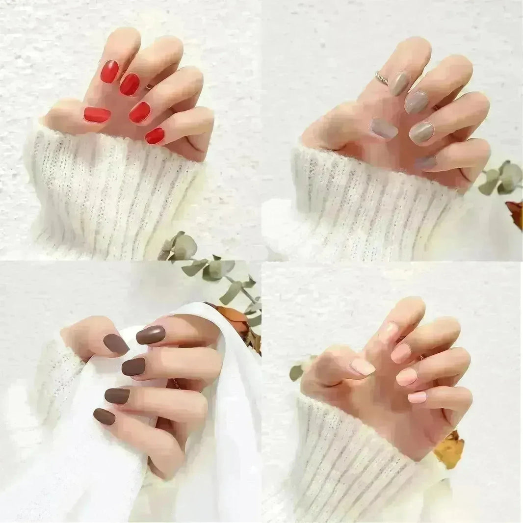 Thermal Semi-curing Nail Beauty Full Stickers Phototherapy Gel Semi Cured Gel Nail Sticker - EX-STOCK CANADA