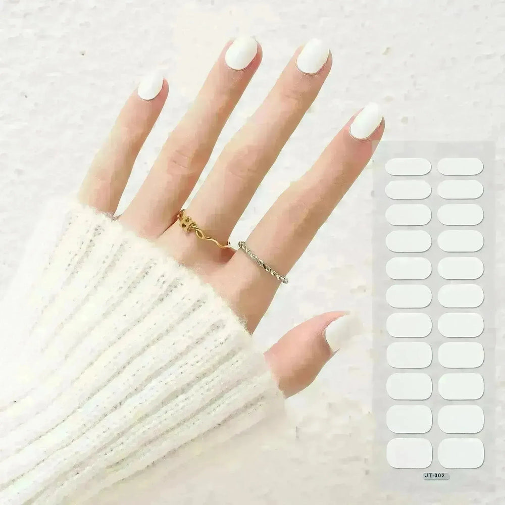Thermal Semi-curing Nail Beauty Full Stickers Phototherapy Gel Semi Cured Gel Nail Sticker - EX-STOCK CANADA