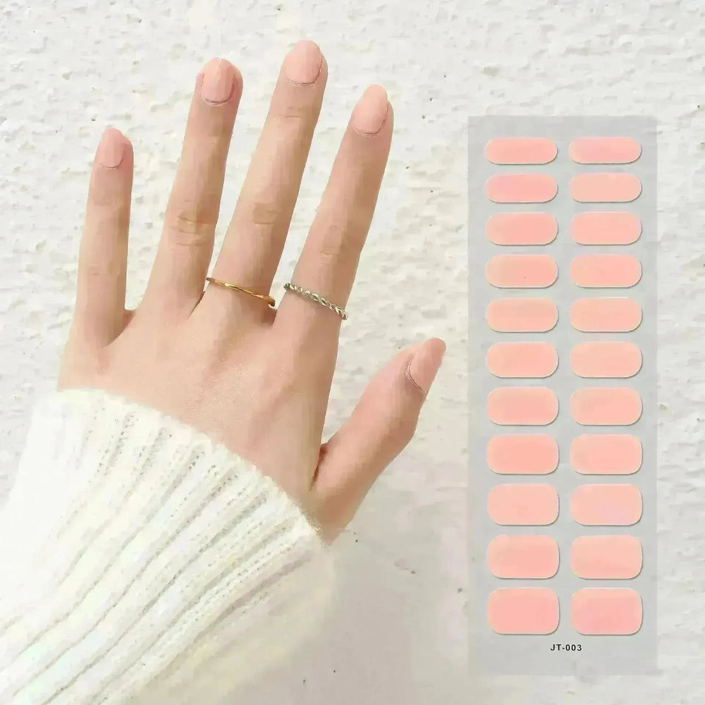 Thermal Semi-curing Nail Beauty Full Stickers Phototherapy Gel Semi Cured Gel Nail Sticker - EX-STOCK CANADA