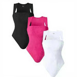 Thread Square Neck Jumpsuit Sleeveless Slim Fit Tank Top Summer Shapewear - EX-STOCK CANADA