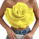 Three-dimensional Organza Flower Small Sling Chest-wrapped Vest - EX-STOCK CANADA