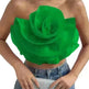 Three-dimensional Organza Flower Small Sling Chest-wrapped Vest - EX-STOCK CANADA