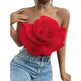 Three-dimensional Organza Flower Small Sling Chest-wrapped Vest - EX-STOCK CANADA