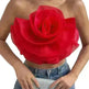 Three-dimensional Organza Flower Small Sling Chest-wrapped Vest - EX-STOCK CANADA