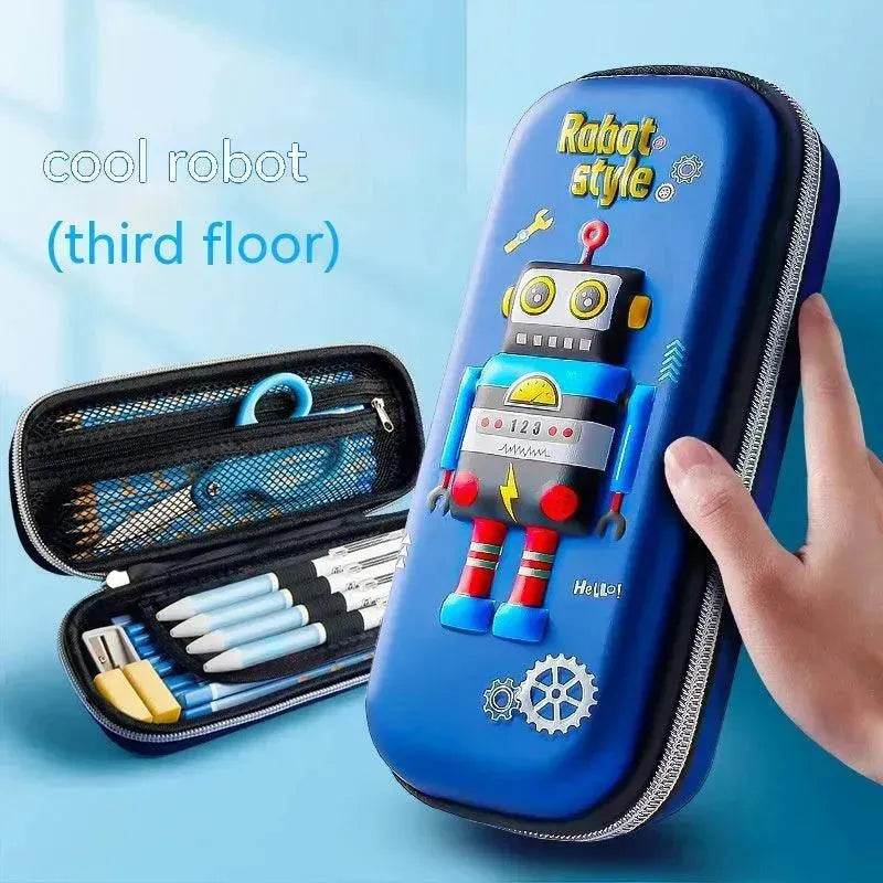Three-dimensional Pencil Case Primary School Kindergarten Cartoon Large Capacity Pencil Case Pencil Box - EX-STOCK Canada
