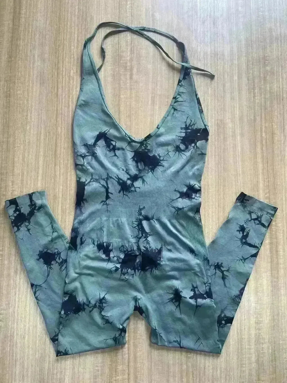 Tie-dyed Yoga Clothes Women's Peach Hip Raise Jumpsuit - EX-STOCK CANADA