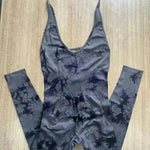 Tie-dyed Yoga Clothes Women's Peach Hip Raise Jumpsuit - EX-STOCK CANADA