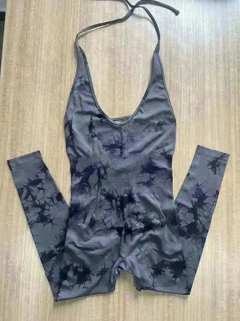 Tie-dyed Yoga Clothes Women's Peach Hip Raise Jumpsuit - EX-STOCK CANADA