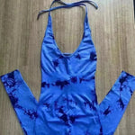 Tie-dyed Yoga Clothes Women's Peach Hip Raise Jumpsuit - EX-STOCK CANADA