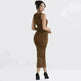 Tight Side Slit Pleated Party Party Dress Women - EX-STOCK CANADA