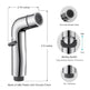 Toilet Spray Cleaner Stainless Steel Toilet Companion, Button Water Stop, Dual Function. - EX-STOCK Canada