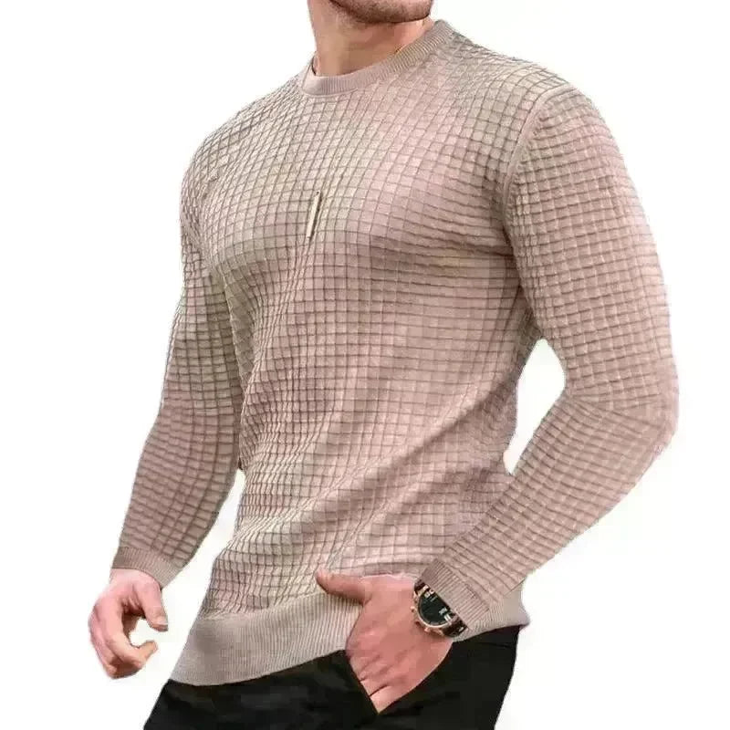 Trend Crew-neck Pullover Loose Knitted Long-sleeved Cotton Top - EX-STOCK CANADA