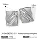 Trendy 18K Gold Stainless Steel Cube Wave Stud Earrings for Women Wedding Earrings - EX-STOCK CANADA