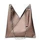 Trendy Casual Pleated Chain Zipper Women Handbag - EX-STOCK Canada
