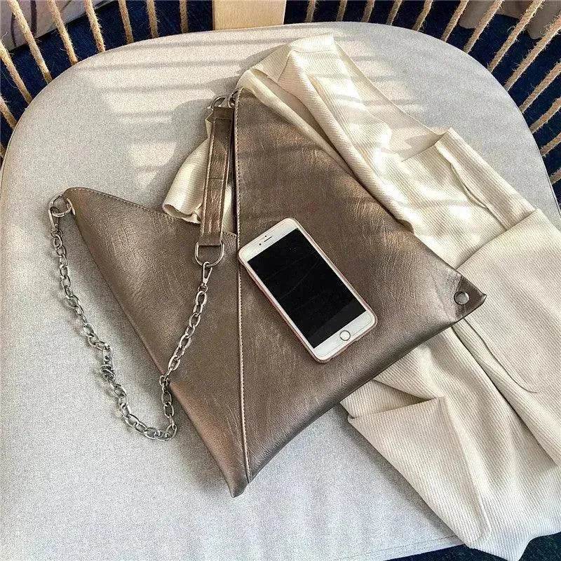 Trendy Casual Pleated Chain Zipper Women Handbag - EX-STOCK Canada