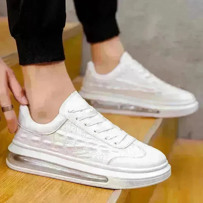 Trendy Leather Men's Shoes Fashion Casual Sneakers - EX-STOCK CANADA