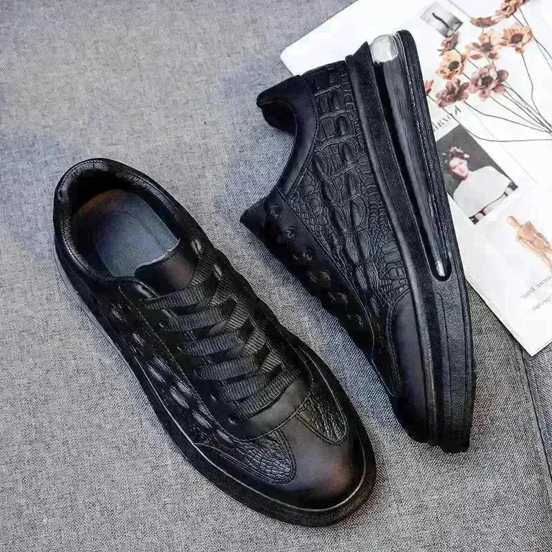 Trendy Leather Men's Shoes Fashion Casual Sneakers - EX-STOCK CANADA