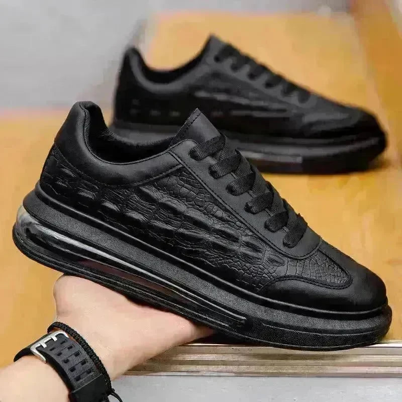 Trendy Leather Men's Shoes Fashion Casual Sneakers - EX-STOCK CANADA