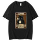 Trendy Short Sleeve Cat Poster Printed Unisex Casual T-shirt - EX-STOCK CANADA