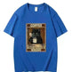Trendy Short Sleeve Cat Poster Printed Unisex Casual T-shirt - EX-STOCK CANADA