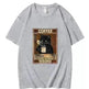 Trendy Short Sleeve Cat Poster Printed Unisex Casual T-shirt - EX-STOCK CANADA